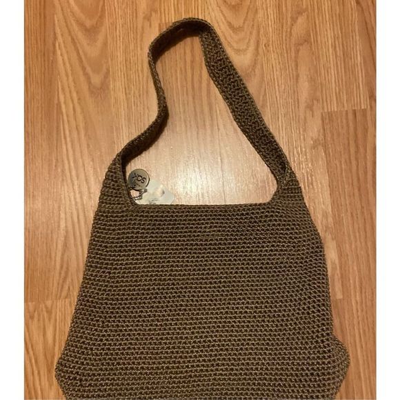 The SAK CLASSICS Taupe Crochet Shoulder Bag Purse NWT - Picture 6 of 11